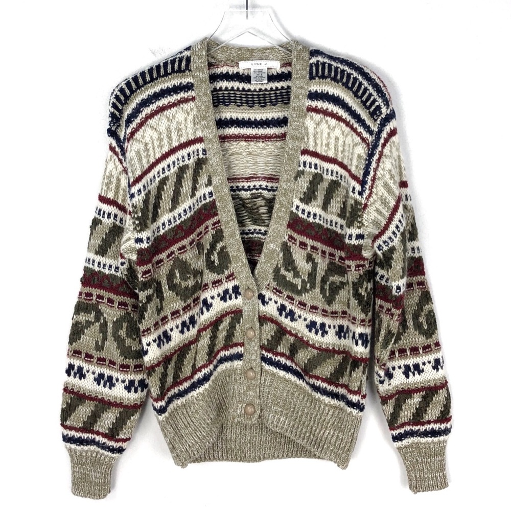 Sold🥀 Vintage Chunky Knit Grandpa Sweater